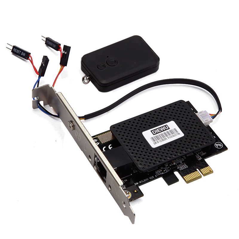 Thiết bị 2 trong 1 card mạng Gigabit và điều khiển bật tắt nguồn máy tính từ xa qua cổng PCI-E