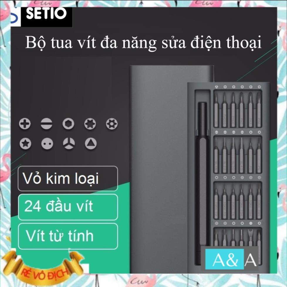 Bộ tua vít đa năng sửa điện thoại 25 món vít từ tính Tua vít mở điện thoại Có nam châm tua vít sửa điện thoại