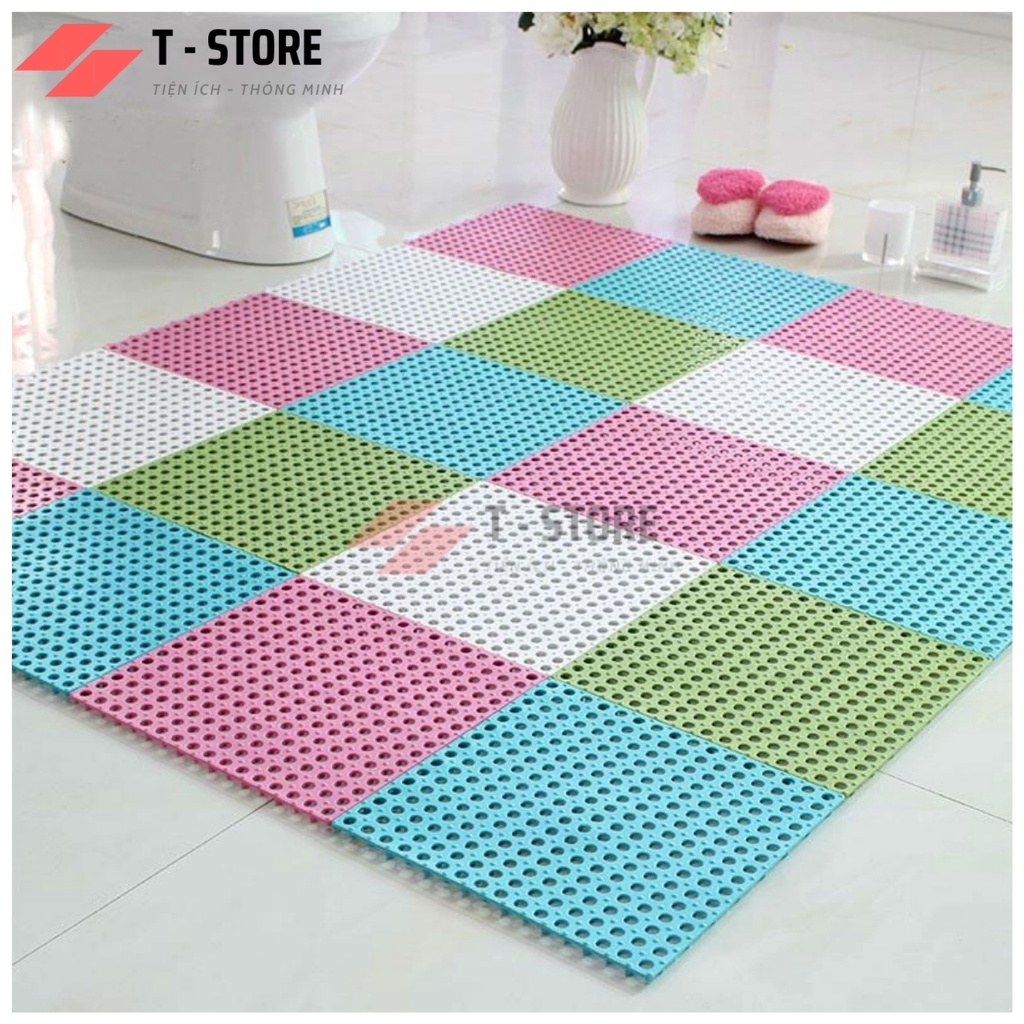 Tấm lót sàn TSTORE / thảm nhựa lỗ lót sàn TSTORE , chống trơn trượt / kháng khuẩn cho sàn nhà tắm / nhà bếp