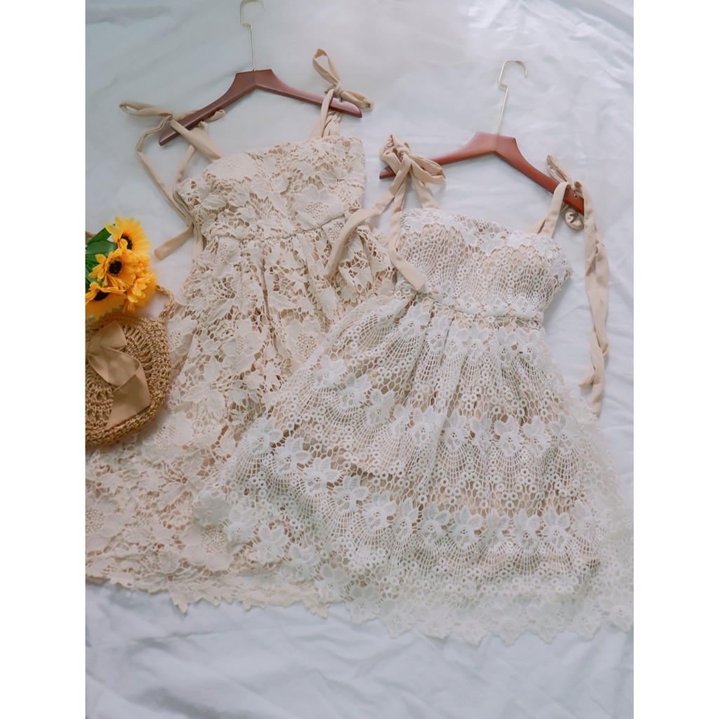 Đầm cúp ngực ren tùng xoè-lovely clothes