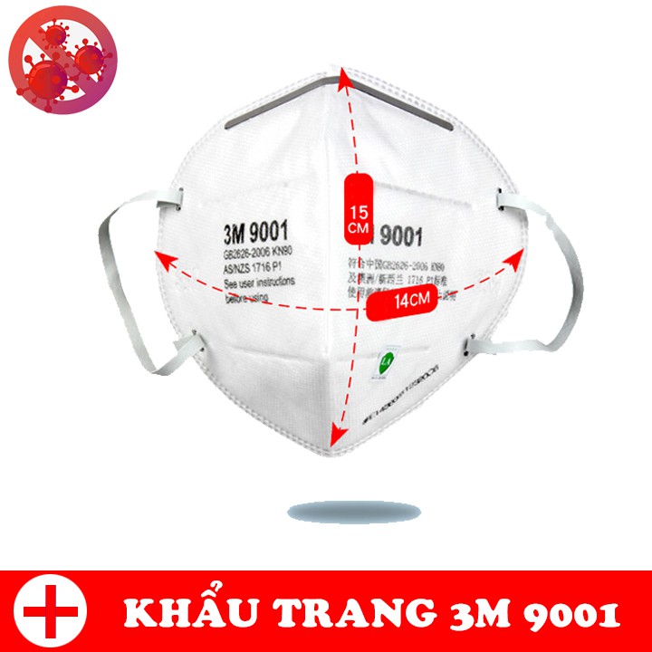 (Chỉ Ship TPHCM) Khẩu Trang Cao Cấp 3M 9001V