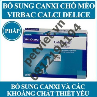 [BỔ SUNG CANXI CHÓ MÈO] Virbac Calci Delice