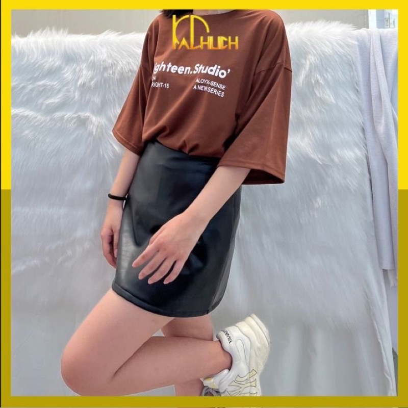 Áo thun tay lỡ form rộng EIGHTEEN vải cotton dày dặn bao đẹp