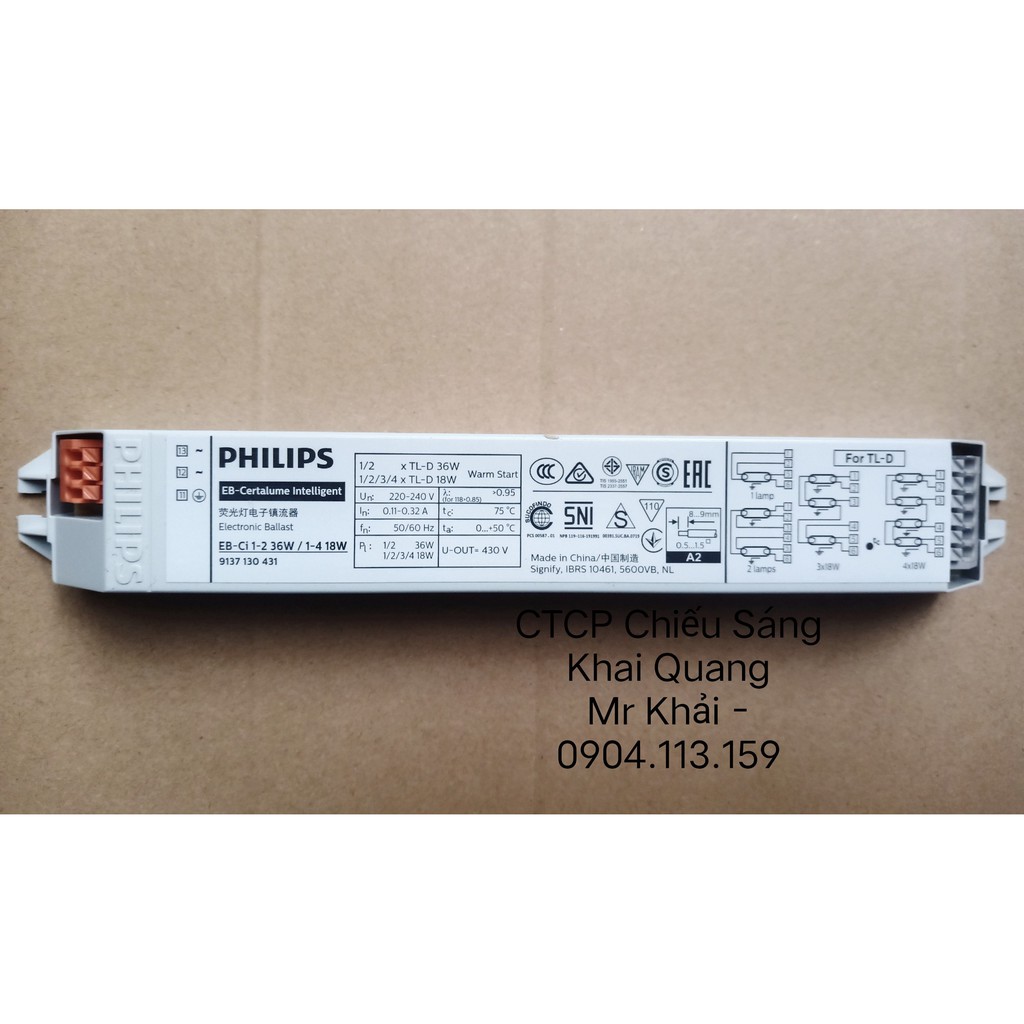 (SALE) Ballast điện tử Philips EB-Ci 1-2 36W/1-4 18W