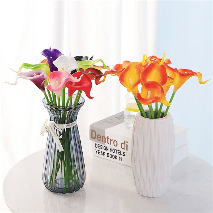 Calla lily Bó Hoa Thủy Vu Nhân Tạo Trang Trí Nội Thất hoa giả trang trí nhà để bàn chụp ảnh hoa gia lãng