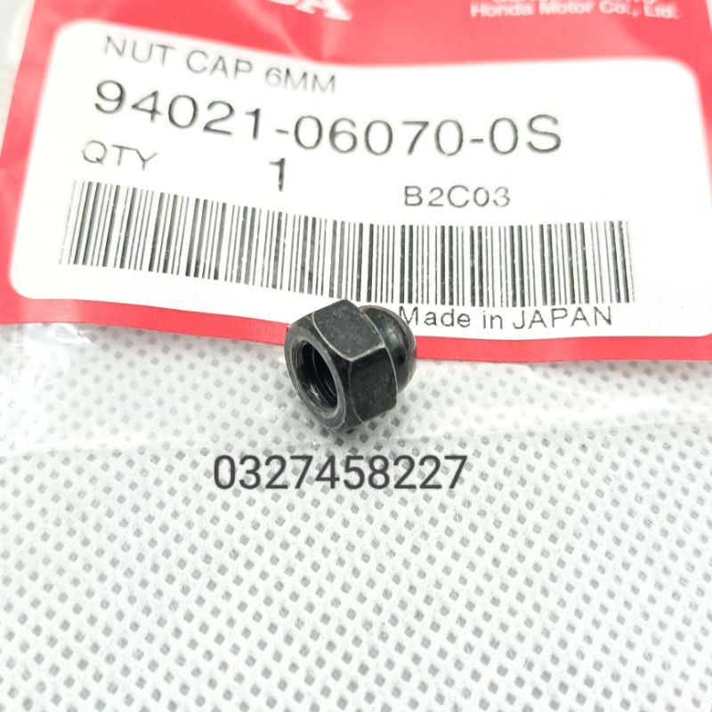 Đai ốc mũ 6mm đen, Tán bắt nhựa đuôi rùa xe DREAM Zin Honda