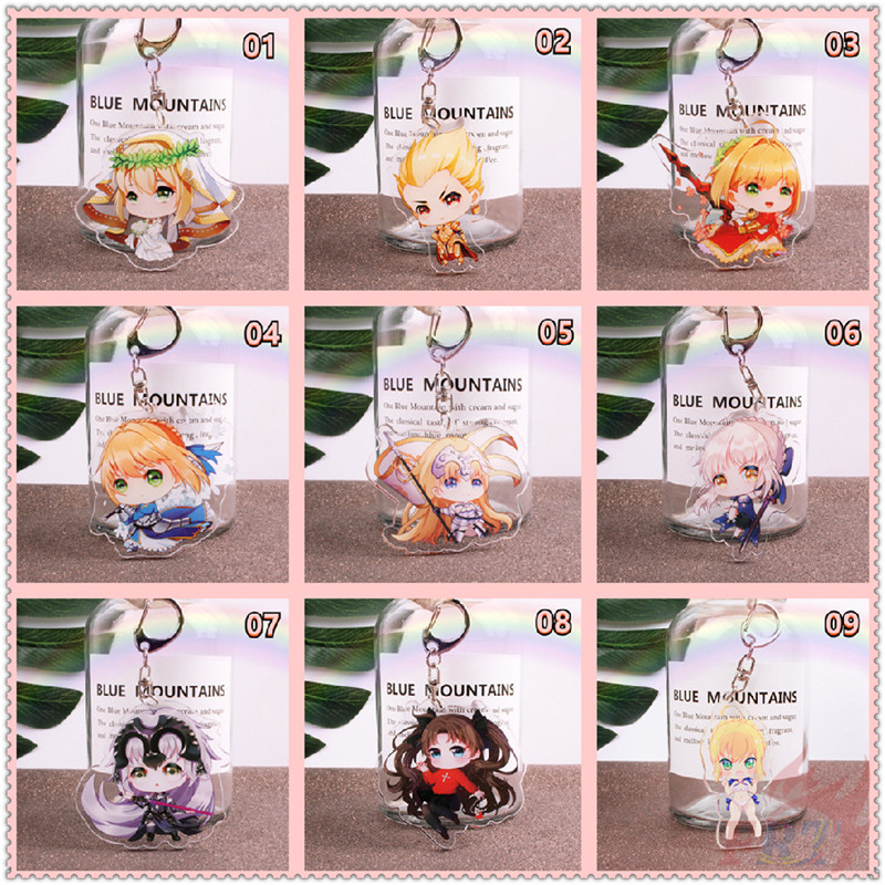 1 Móc Khóa Hình Nhân Vật Phim Hoạt Hình Fate Stay Night Bằng Nhựa Acrylic