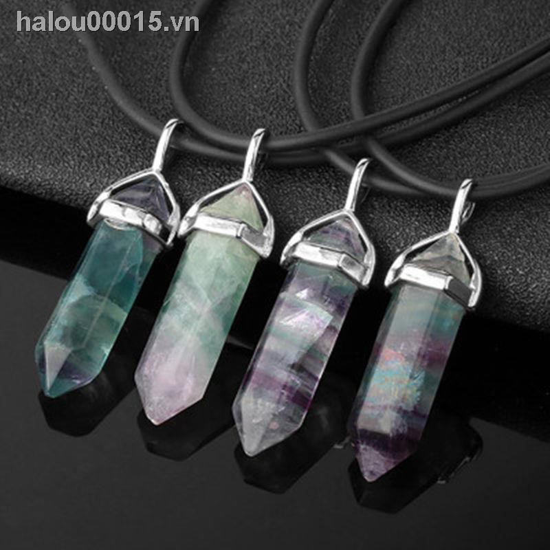 Mặt vòng cổ Bằng Đá Fluorite Màu Sắc Tự Nhiên