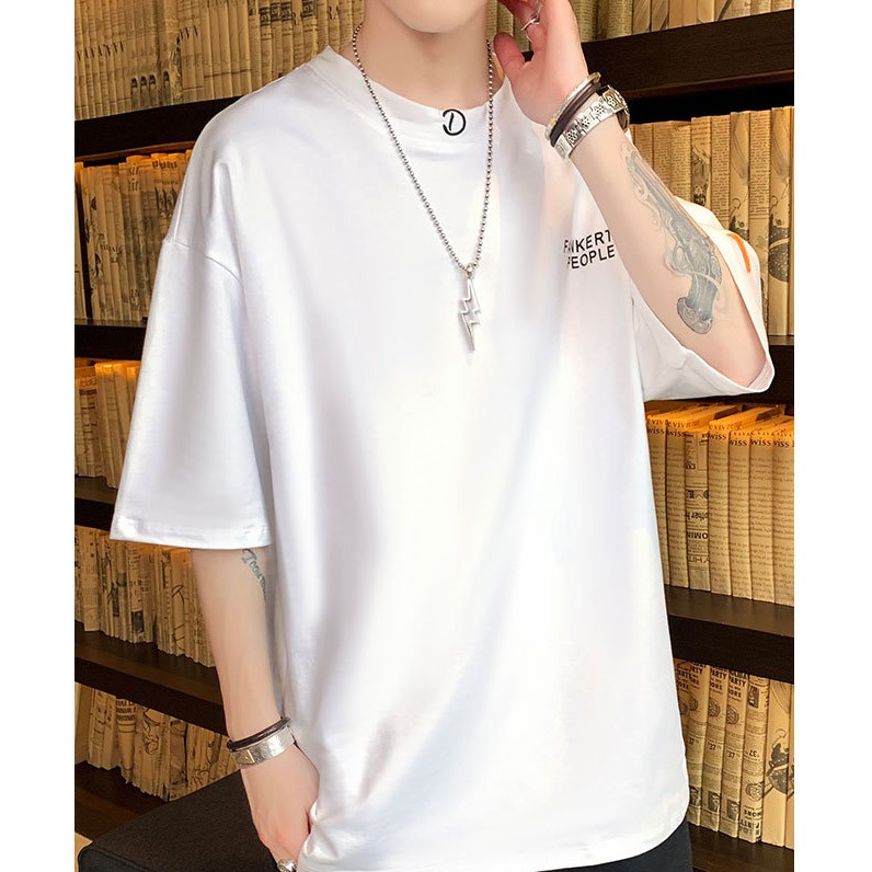 (Ảnh Thật) Áo thun nam tay lỡ form rộng in hình chữ D phong cách mới Nhật Bản | BigBuy360 - bigbuy360.vn