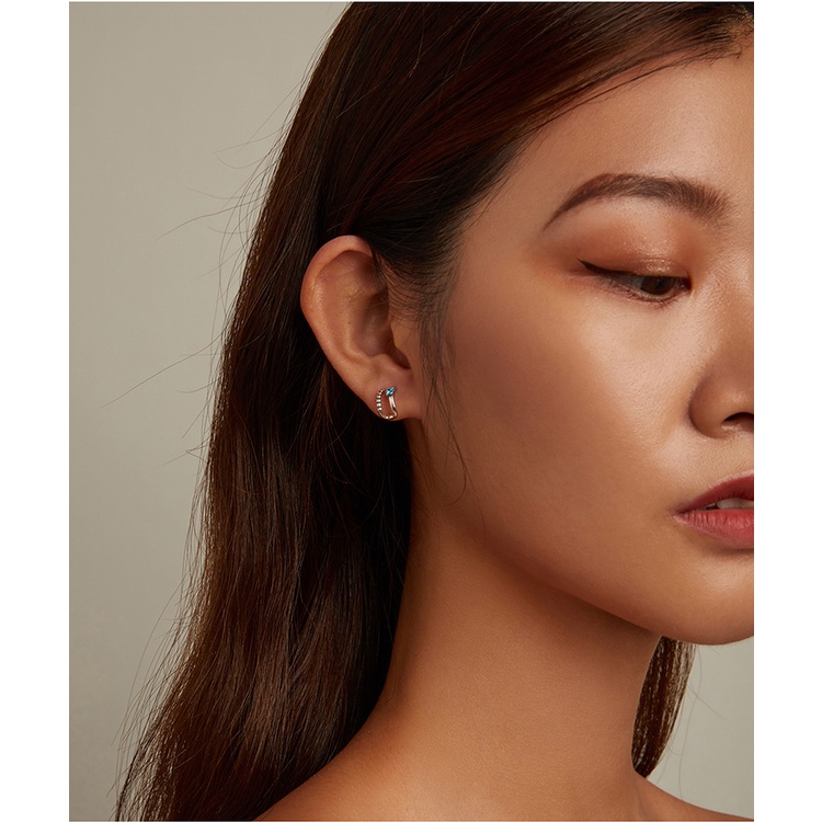 Bông tai Bamoer SCE1331 bằng bạc 925 thời trang tinh tế phù hợp làm quà tặng cho nữ