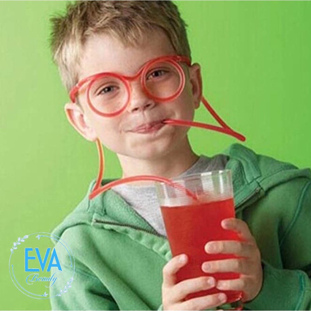 Ống Hút Mắt Kính Gọng Tròn Cute Vui Nhộn Độc Đáo M379