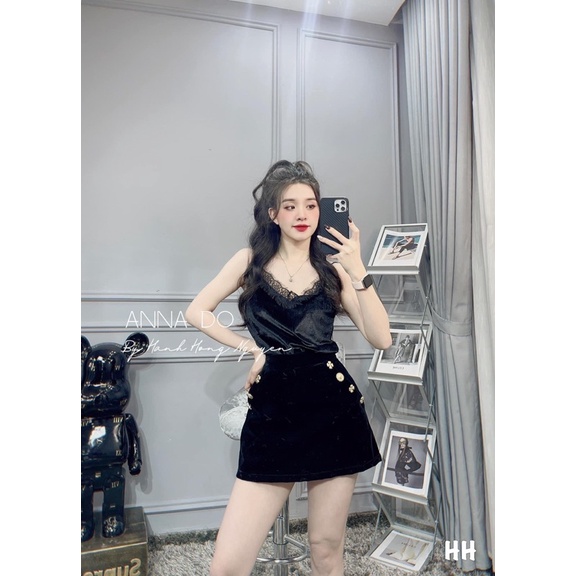 Chân váy Nhung cúc xịn sò có lót quần | BigBuy360 - bigbuy360.vn
