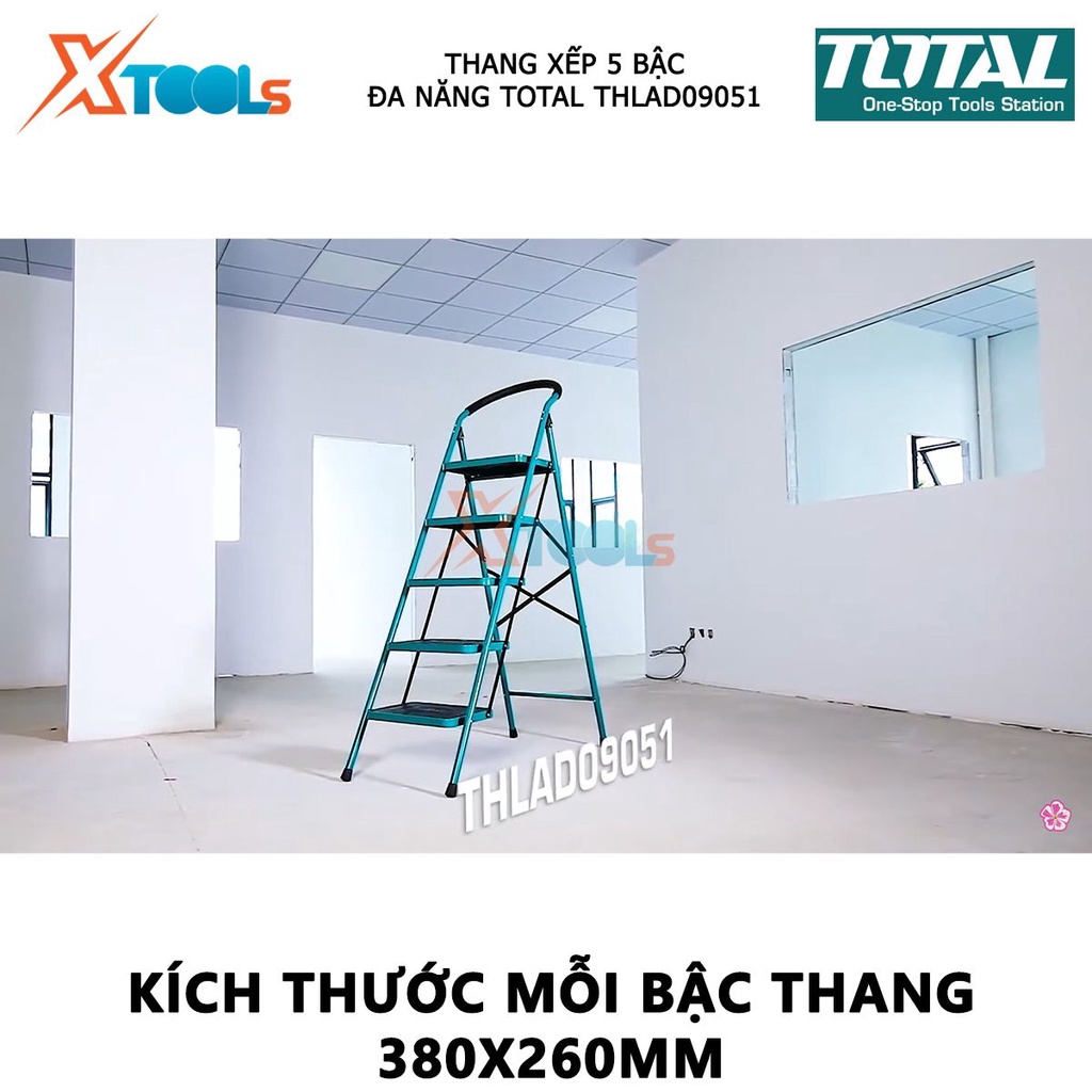 Thang xếp 5 bậc đa năng TOTAL THLAD09051 | hỗ trợ sửa chữa nhà cửa thuận tiện [CHÍNH HÃNG] [XTOOLs]