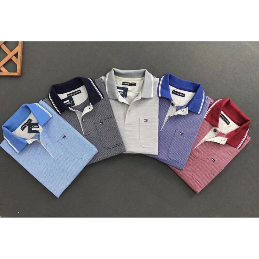 Áo thun nam áo phông nam có cổ - cổ trụ - cổ bẻ SỌC T.O.M TÚI hàng chuẩn shop cực hót-AT018 2022 !