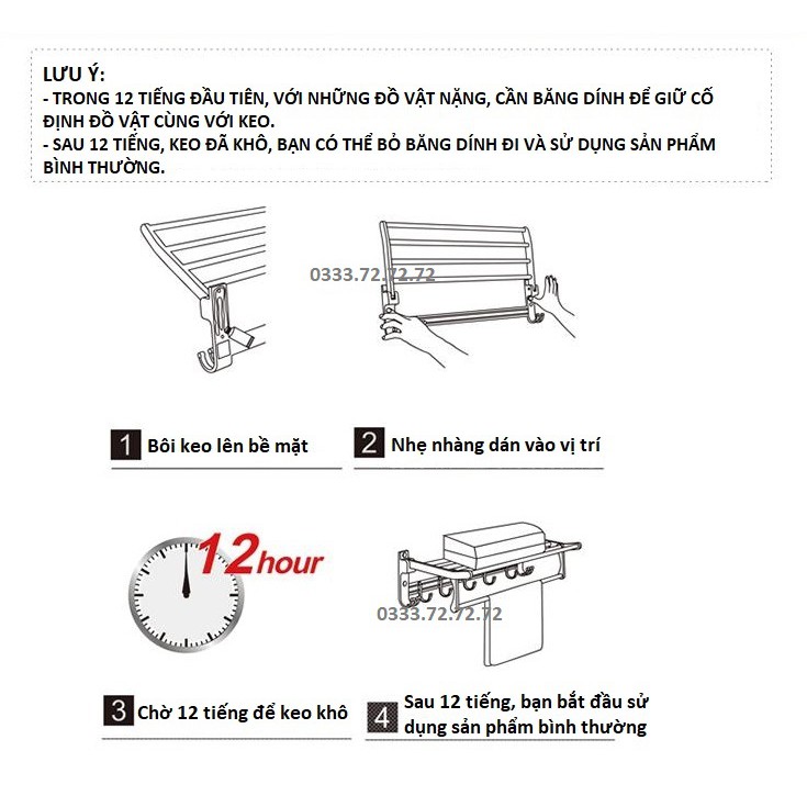 Keo Gắn Đa Năng, Gắn Kệ Inox, Hợp Kim, Sắt, Thép Gắn Với Tường  Loại Chịu Nước, Không Cần Khoan Tường Nữa