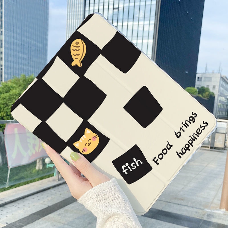 Ốp Máy Tính Bảng Chống Sốc Hình Động Vật Dễ Thương Có Ngăn Đựng Bút Cho Ipad Mini 6 12.9 Inch Air 4/5 10.9'' 5/6th Gen Pro 11'' 12.9'' 2018 2020 2021