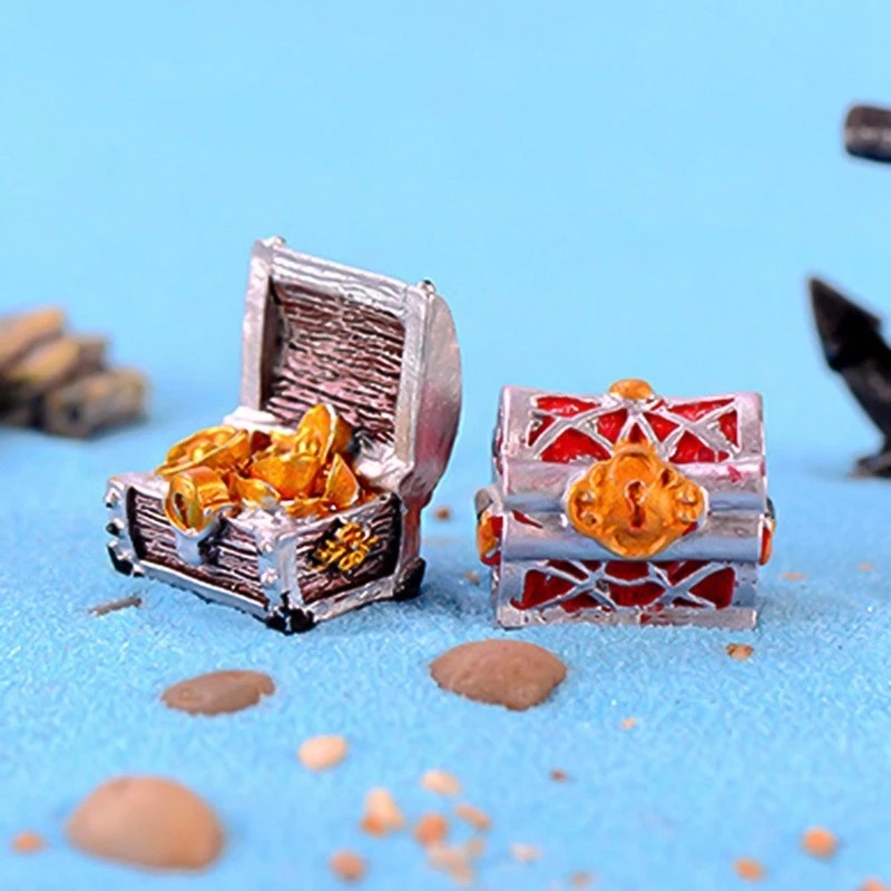Mô hình hộp kho báu dùng trang trí bể cá