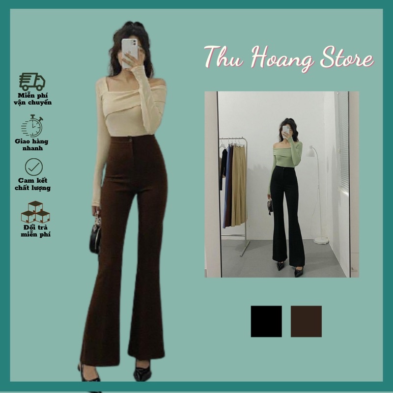 [HÀNG LOẠI 1] Quần Tây Ống Loe Quần Tây Công Sở ống Vẩy_ Lưng Cao Hàng 2 cúc có 2 màu