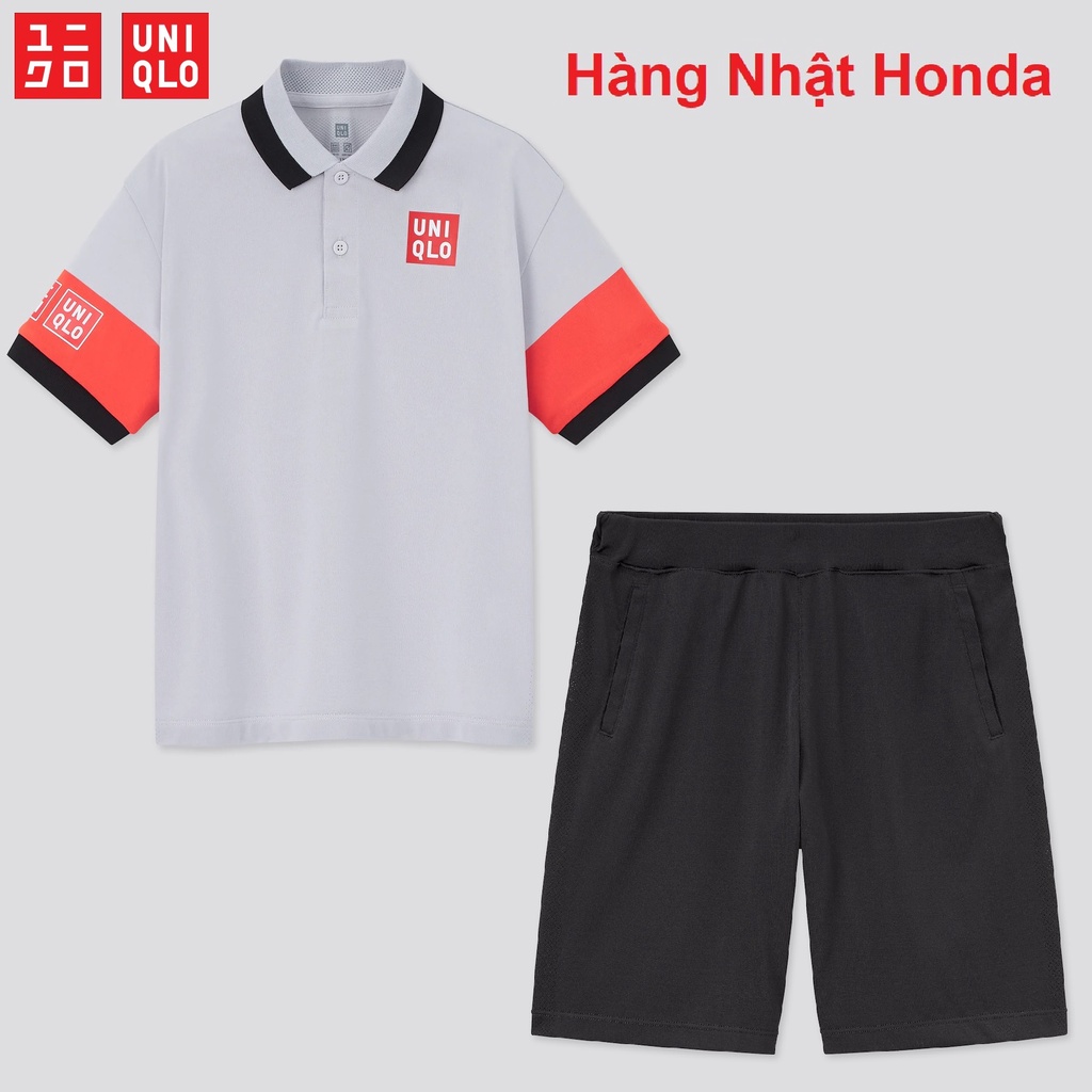 Áo thể thao Tennis Uniqlo Kei Nishikori - Trẻ Em - Giải Úc 2021