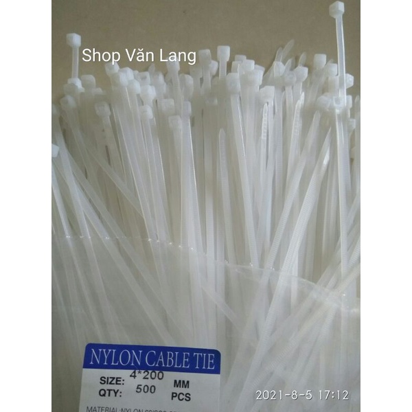 100g dây thít nhựa màu trắng 20cm - hàng loại 1