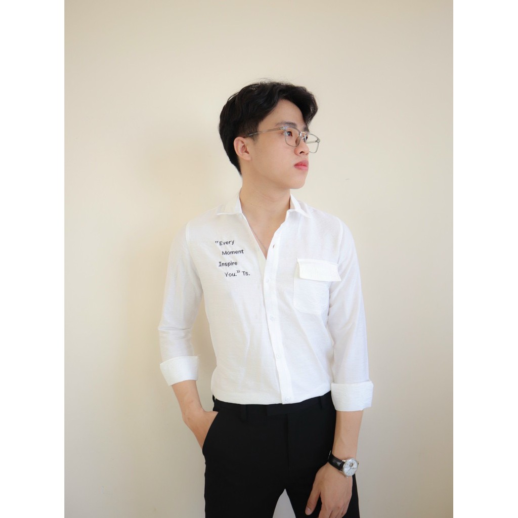 Áo sơ mi nam đũi ngắn tay họa tiết đi Hàn Quốc đẹp, áo sơ mi nam có túi dáng unisex phù hợp cho cả nam và nữ | BigBuy360 - bigbuy360.vn