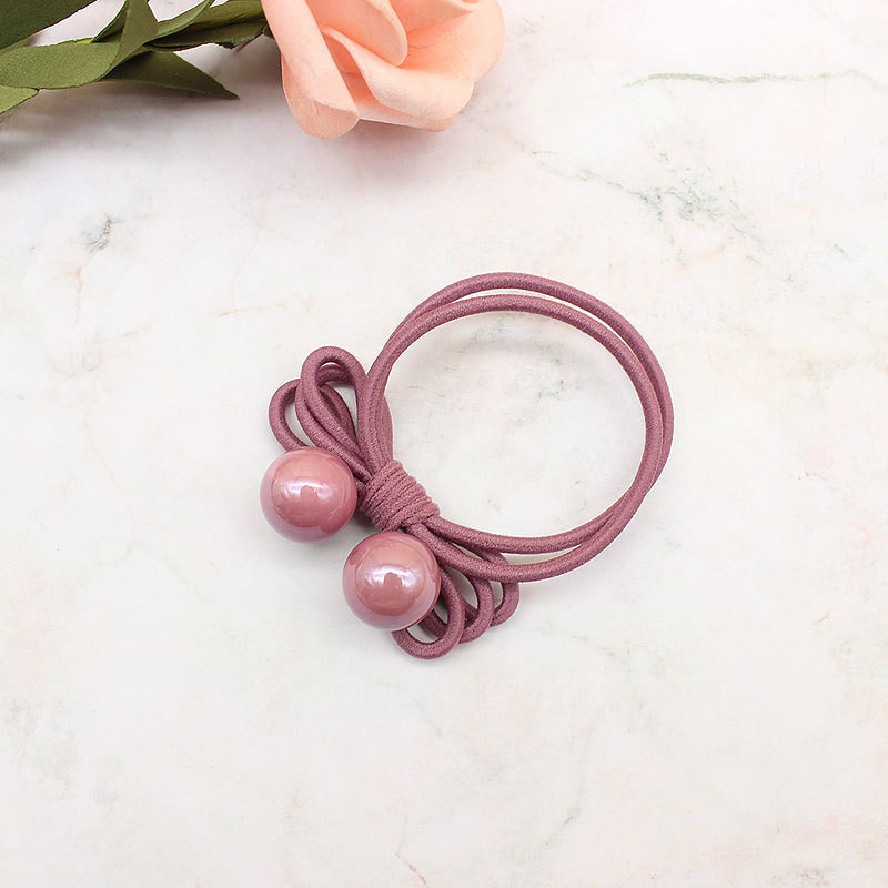 Dây buộc tóc cột tóc nơ hạt châu bóng cho bạn gái, cột viên kẹo tròn bóng
