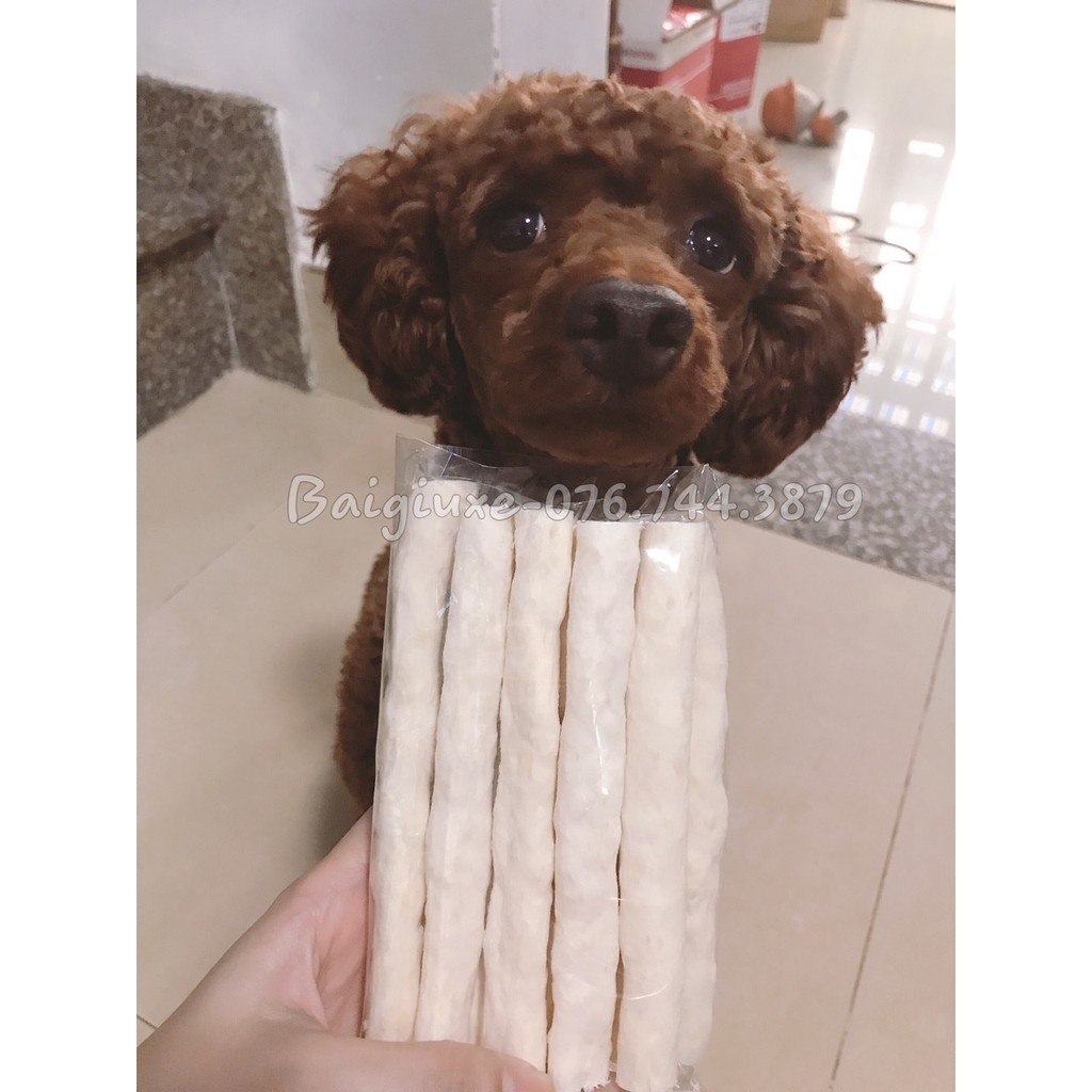 Xương Da Bò Que Sữa Gặm Sạch Răng Các Loại Cho Chó