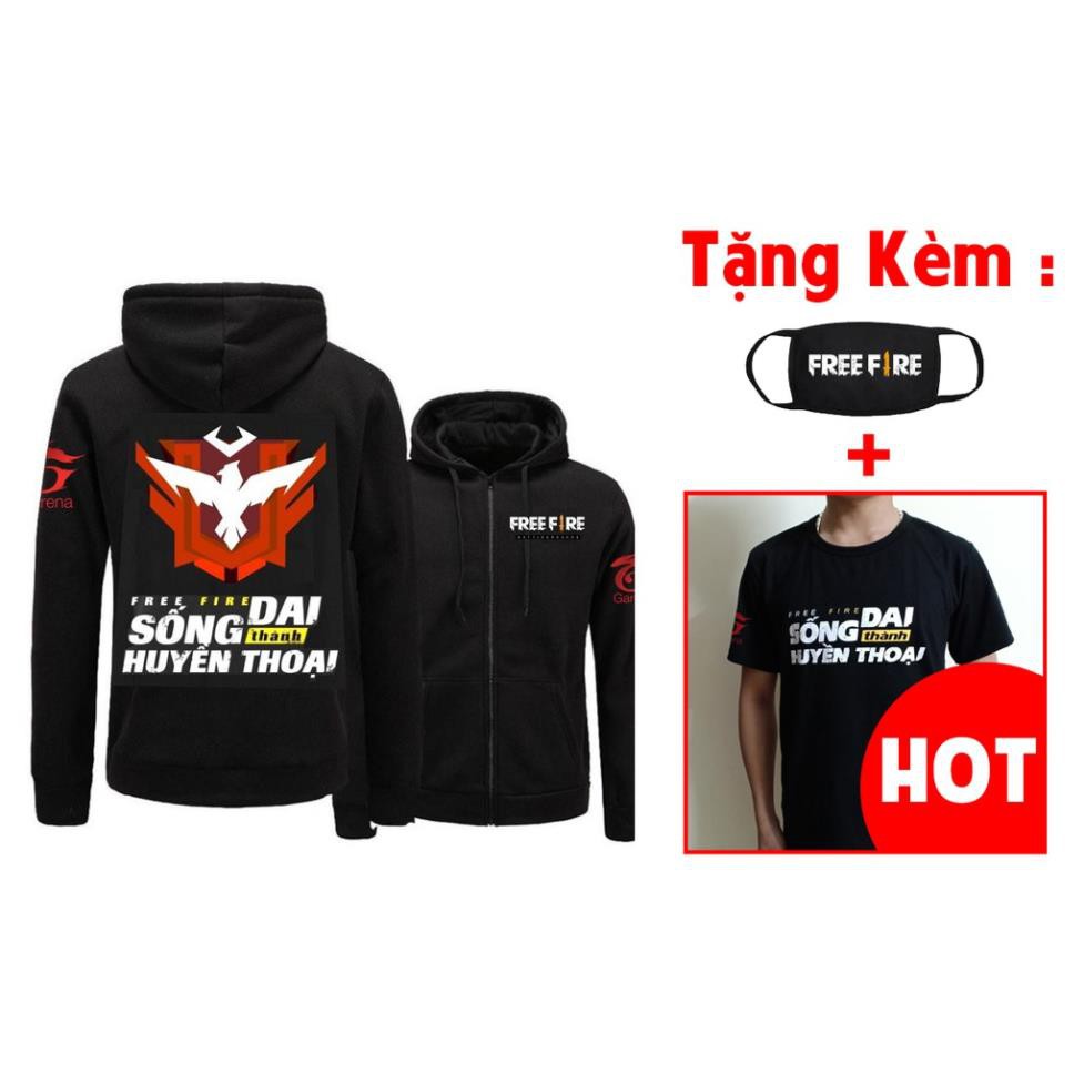 GIÁ TỐT - 🔥Siêu Rẻ🔥Áo khoác áo hoodie FREE FIRE đẹp giá siêu rẻ nhất vịnh bắc bộ / đủ size trẻ em