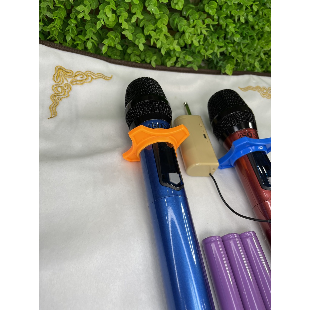 Micro Karaoke Không Dây SQNY Cao Cấp. Bắt Sóng UHF Có Thể Kết Nối Loa Kéo, Âm Ly, Mic Thu Âm. Tặng Kèm Pin Gắn Vào Mic
