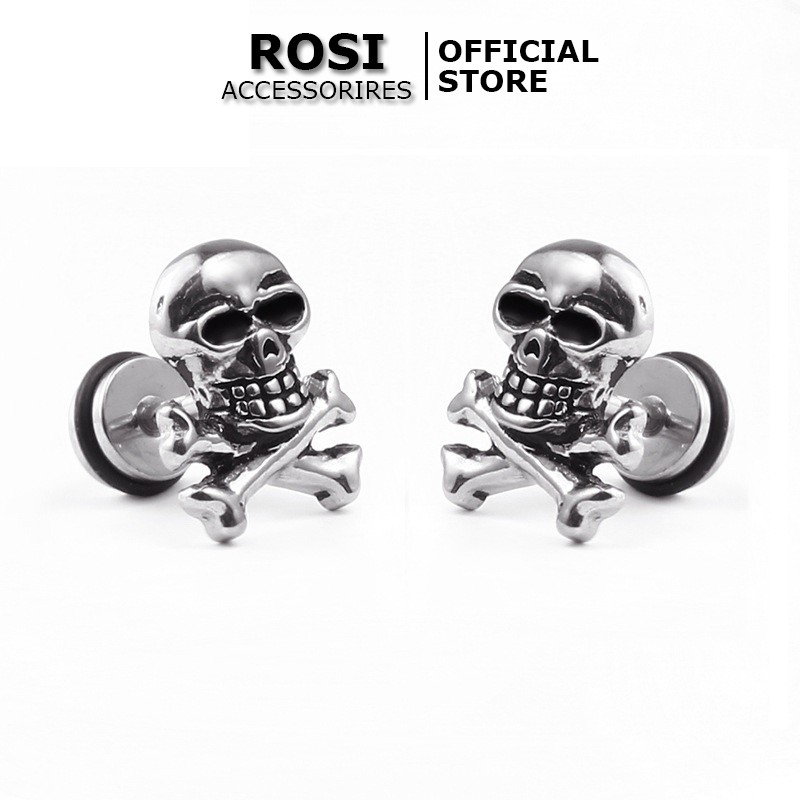 Khuyên Tai Nam Nữ New Skullcap, Bông Tai Ngầu Chực Chất (1 Chiếc)