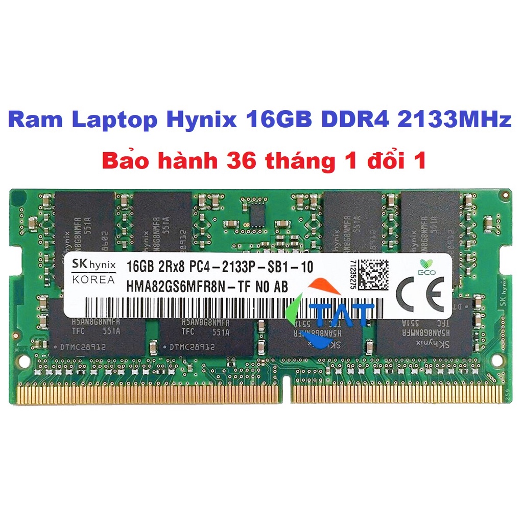 Ram Laptop SK Hynix 16GB DDR4 2133MHz Chính Hãng (Mới BH 36 Tháng)