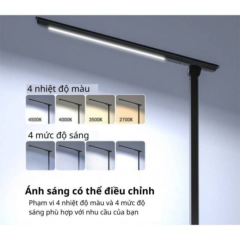 Đèn học để bàn đa năng chống cận thị - Đèn không dây kết hợp sạc điện thoại