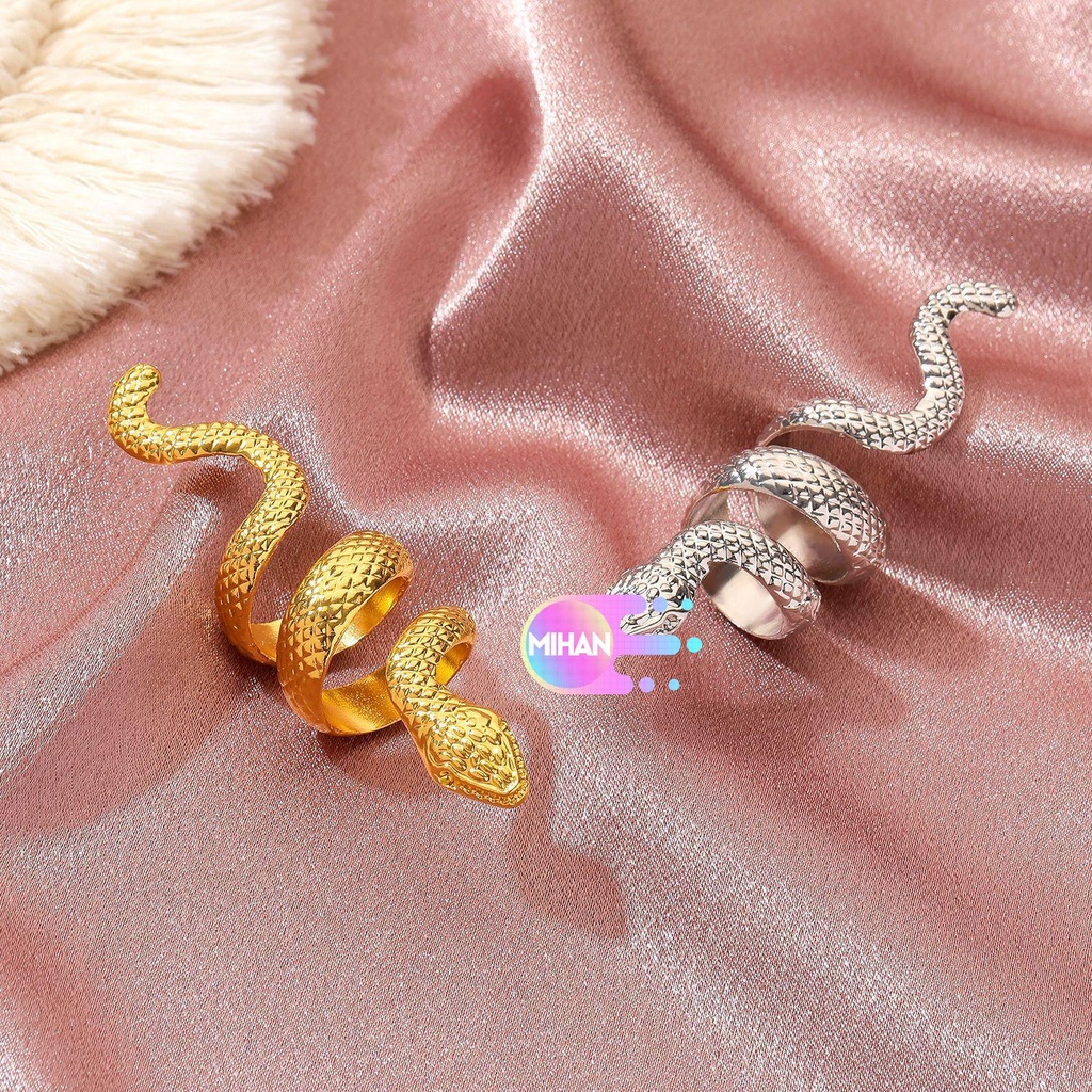 Nhẫn Hở Hình Rắn Hổ Mang Nhiều Màu Tùy Chỉnh Phong Cách Punk Mihan1