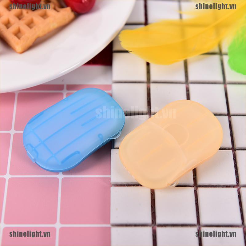 [Shine] 1 pc Portable Washing Slice Sheets Hand Bath Travel Scented Foaming Paper Soap [LT]