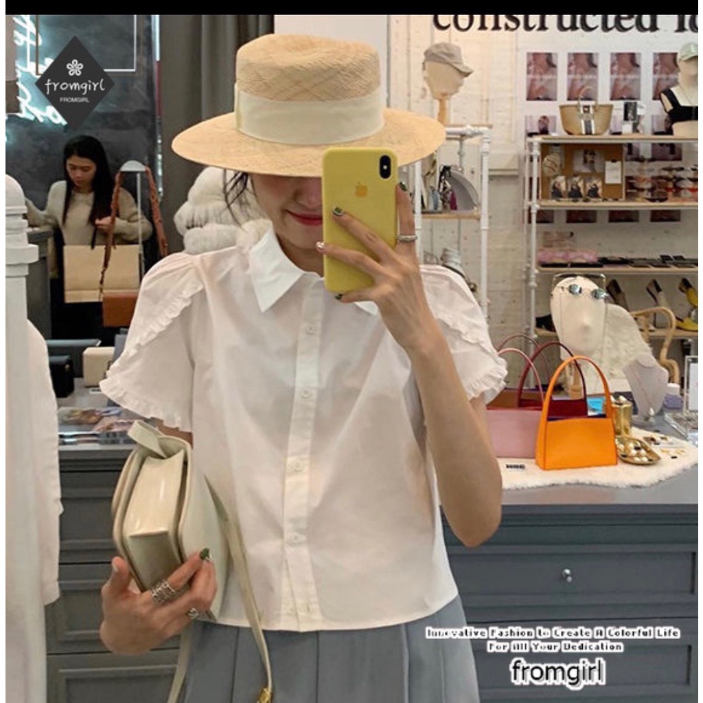 Áo Sơ Mi Kiểu Bigsize Tay Búp Dễ Thương, Sơ Mi Công Sở Lên Phom Cực Xinh MÃ SM BÚP