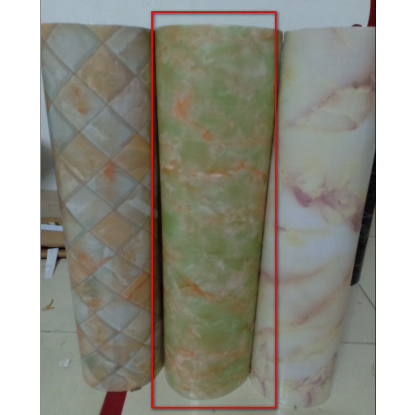 Decal dán tường đá hoa cương màu xanh ngọc khổ 60cm keo sẵn