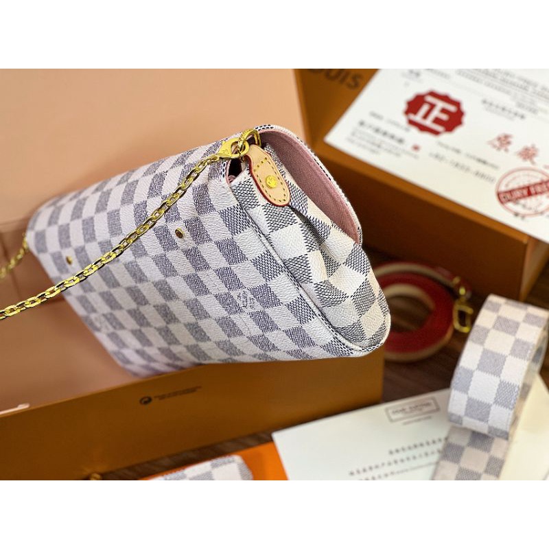 Túi đeo chéo nữ LV FAVORITE sz25cm 3 màu( ô nâu, hoa nâu, ô trắng) chuẩn đẹp full 2 box