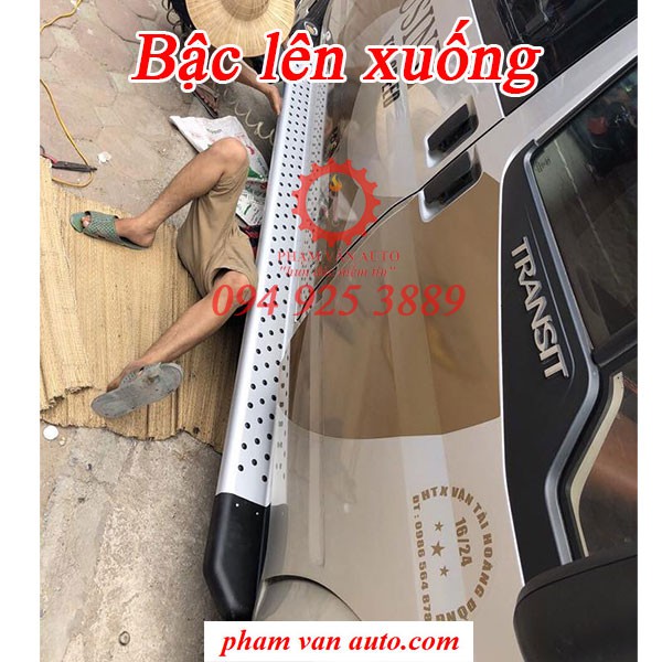 Bậc lên xuống Ford Transit, Bệ bước dẫm chân ô tô Phạm Văn auto cao cấp dài 3 mét