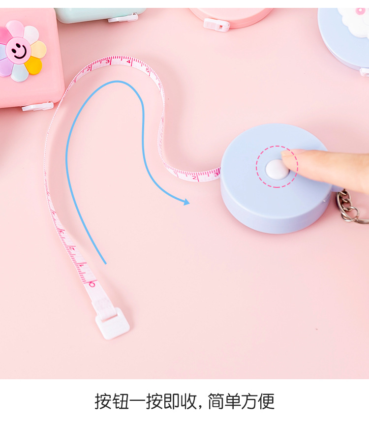 Thước Dây Mini Thiết Kế Hoạt Hình Nhiều Màu Sắc Dễ Thương