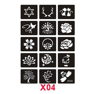 Khuôn vẽ hình xăm set như hình X04