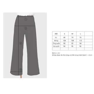 Quần suông basic E.studio màu đen, must-have-item