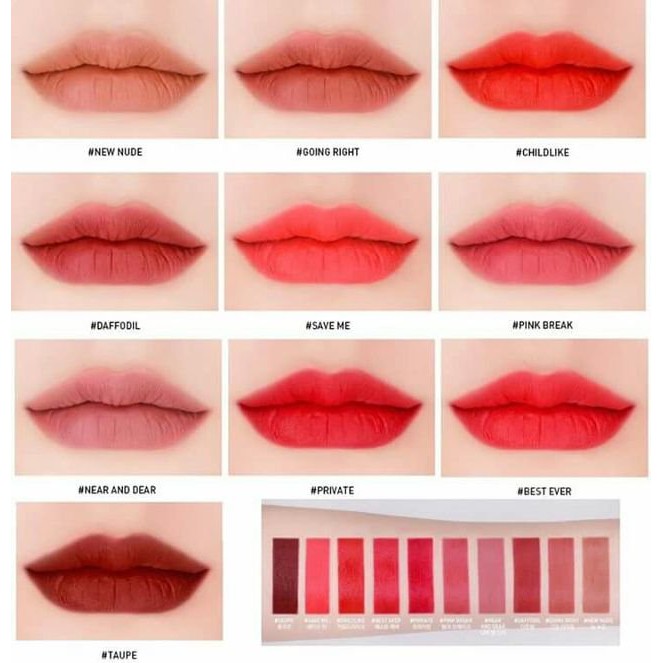 Son kem nhà có ba chị em Velvet Lip Tint