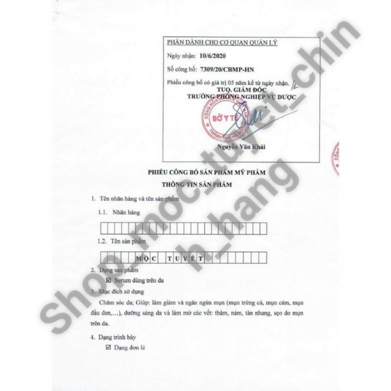 Serum mộc tuyết huyết thanh giảm mụn, dưỡng da trắng sáng mờ thâm | BigBuy360 - bigbuy360.vn