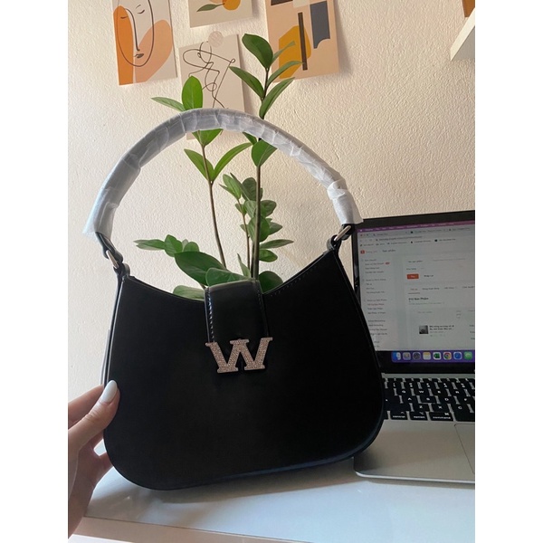 Túi Kẹp Nách Nữ Khóa Chữ W Da Trơn Sang Chảnh HÀNG CAO CẤP