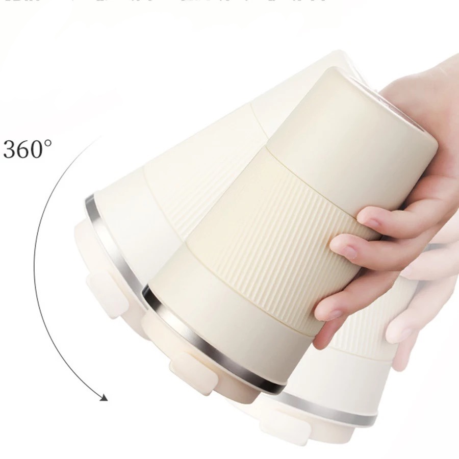 Cốc giữ nhiệt chân không có vỏ chống trượt bằng thép không gỉ 304 dung tích lớn 500ml tiện dụng mang theo