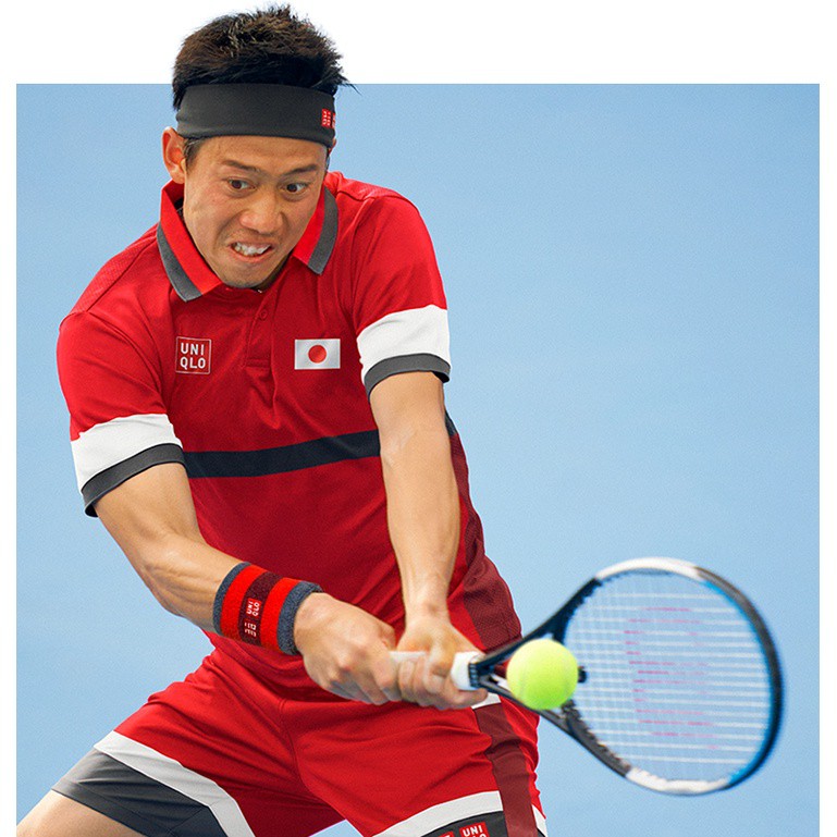 Áo thể thao Tennis Uniqlo Kei Nishikori - Giải Olympic Tokyo 2021