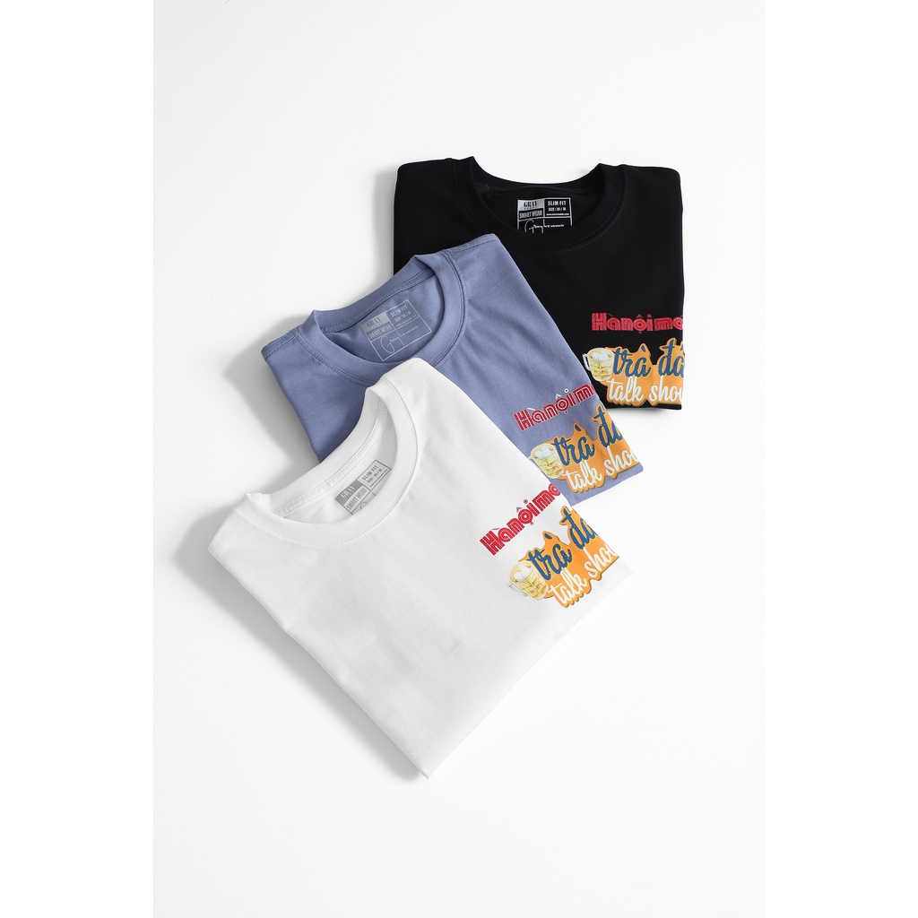 Áo thun nam nữ cổ tròn họa tiết Hà Nội Plus GRAYHOMME vải Cotton xu xịn dáng unisex - TSG206