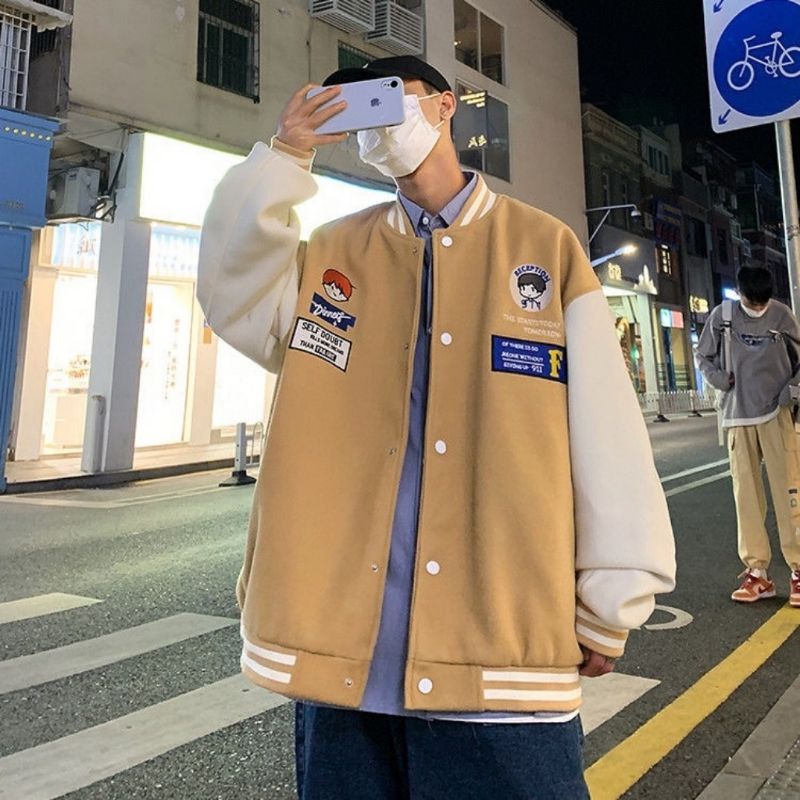 Áo Bomber Nỉ Ngoại Thêu Hình Cậu Bé , Áo Khoác Phông Nam Nữ | BigBuy360 - bigbuy360.vn