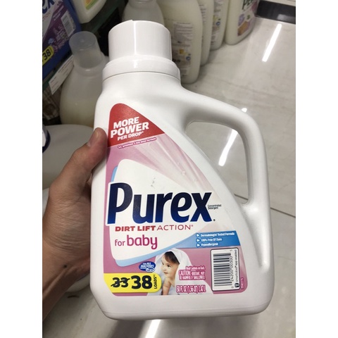 Nước giặt Purex baby 1.47L- trắng, cho bé