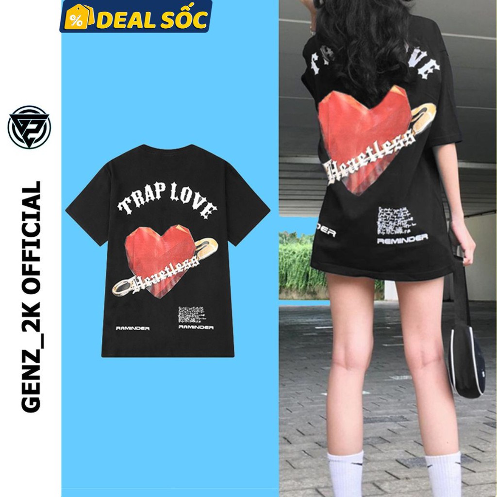 Áo thun tay lỡ GENZ 2K, Áo phông unisex form rộng TRAP LOVE Boy Mỳ nam nữ ulzzang oversize - Hàng mới về